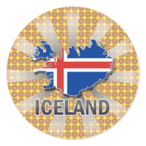 Iceland Flag Map 2.0 Sticker