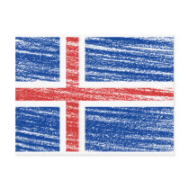 Iceland Flag Postcard