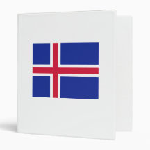 Iceland flag vinyl binder