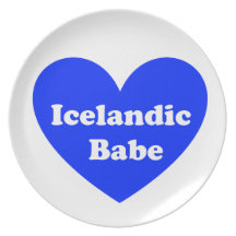 Iceland girl party plate
