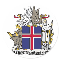 Iceland, Iceland Round Sticker