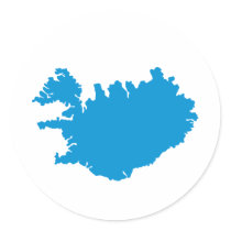 Iceland map stickers