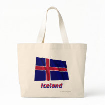 Iceland Waving Flag with Name Bags