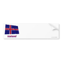 Iceland Waving Flag with Name