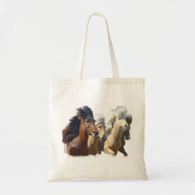 Icelandic Horses Canvas Bags