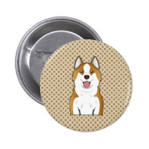 Icelandic Sheepdog Cartoon Button