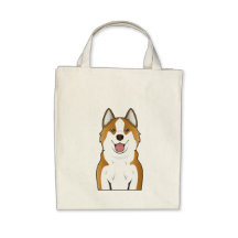 Icelandic Sheepdog Cartoon Canvas Bag