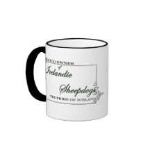Icelandic Sheepdog owner 11oz. mug. Stylized dog.