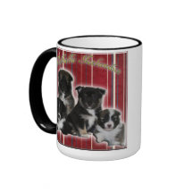 Icelandic Sheepdog puppies on 11 ou coffee mug.