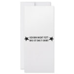 Ich bin nicht Fett T-shirt icon Full Color Rack Card