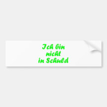 Ich bin nicht in Schuld Autoaufkleber