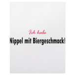Ich habe Nippel mit Biergeschmack! T-shirt Letterhead Template