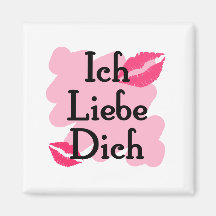 Ich Liebe Dich - Allemand je t'aime Magnets Pour Réfrigérateur