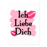 Ich Liebe Dich - German I love you Post Cards
