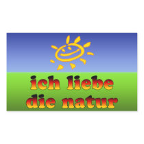 Ich Liebe die Natur I Love Nature in German