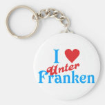 Ich liebe I love Unterfranken Schlüsselbänder