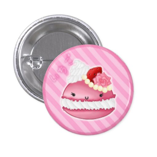 Ichigo macaron pinback button