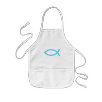 Ichthus - Christian Fish Symbol - Blue Apron