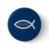 Ichthus - Christian Fish Symbol Pinback Buttons