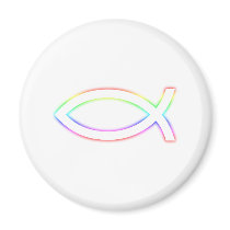 Ichthus - Christian Fish Symbol - Glowing Magnet