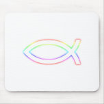 Ichthus - Christian Fish Symbol - Glowing Mouse Pad