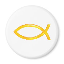 Ichthus - Christian Fish Symbol Refrigerator Magnet