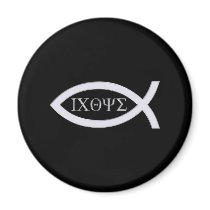 Ichthus - Christian Fish Symbol Refrigerator Magnet