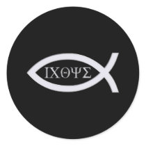 Ichthus - Christian Fish Symbol Sticker