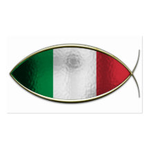 Ichthus - Italian Flag Business Cards
