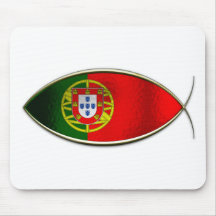 Ichthus - Portugese Flag Mousepad