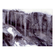 Icicles On The Rocks Photo Art