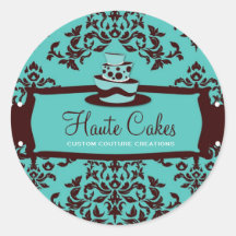 Icing on the Cake 3 Tier Turquoise and Brown Sticker