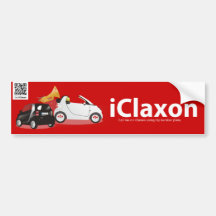 iClaxon Logo on Red Bumper Sticker