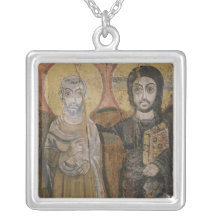 Icon depicting Abbott Mena with Christ Personalized Necklace