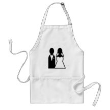 Icon Wedding Couple Aprons