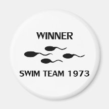 icône 1973 d'équipe de natation de gagnant magnets pour réfrigérateur
