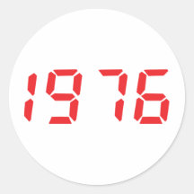 icône 1976 de rouge autocollants
