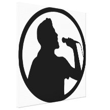 Icône de chanteur - logo de karaoke toiles tendues sur châssis