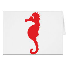 icône de cheval de la Mer Rouge Cartes De Vœux