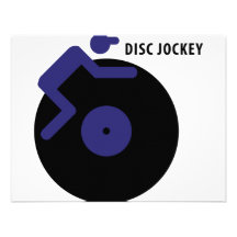 icône de jockey de disque cartons d'invitation personnalisés