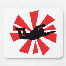 icône de parachutiste de parachutisme tapis de souris
