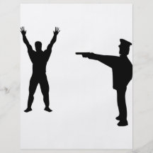 icône noire de bandit et de policier prospectus
