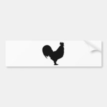 icône noire de coq autocollants pour voiture
