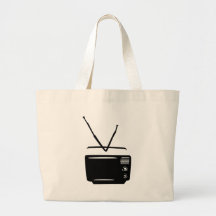 icône noire de télévision de TV Sacs
