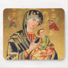 Icône orthodoxe russe - Vierge Marie et bébé Jésus Tapis De Souris