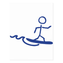 icône surfante de surfer cartes postales