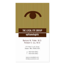 Iconographic Optical Appointment Business Card