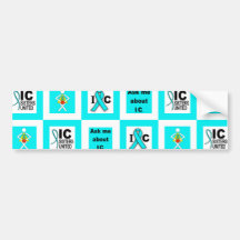 ICSU Tiles Pattern Bumper Stickers