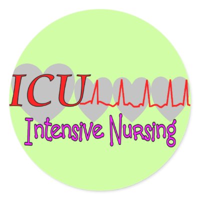ICU INTENSIVE Nursing  Unique Gifts Round Sticker by gailg1957