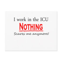 ICU Nothing Scares Me Post Card